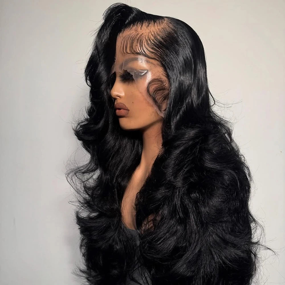 200% Density 13x6 Body Wave Lace Front Wigs Human Hair Pre Plucked For Black Women HD Transparent Glueless Lace Frontal Wigs
