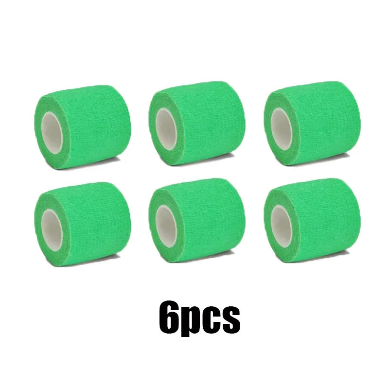 6/10/12pcs First Aid Self Adhesive Cohesive Elasticity Bandages Sports Tape For Wrist Ankle Sprains & Swelling Tattoo Cover