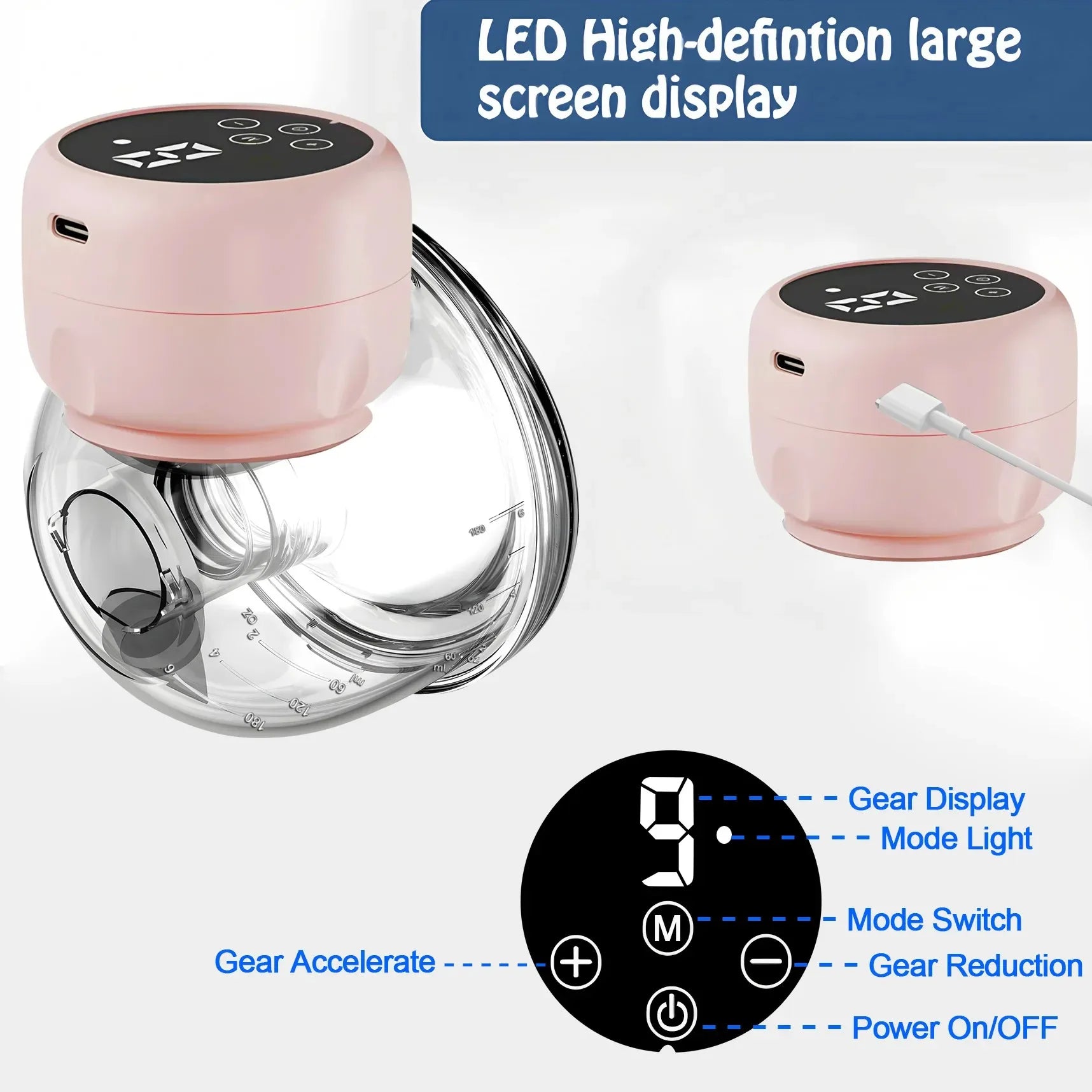 New Wearable Electric Breast Pumps Portable Hands Free Breast Pump Silent Comfort Breast Milk Extractor Collector 1PCS