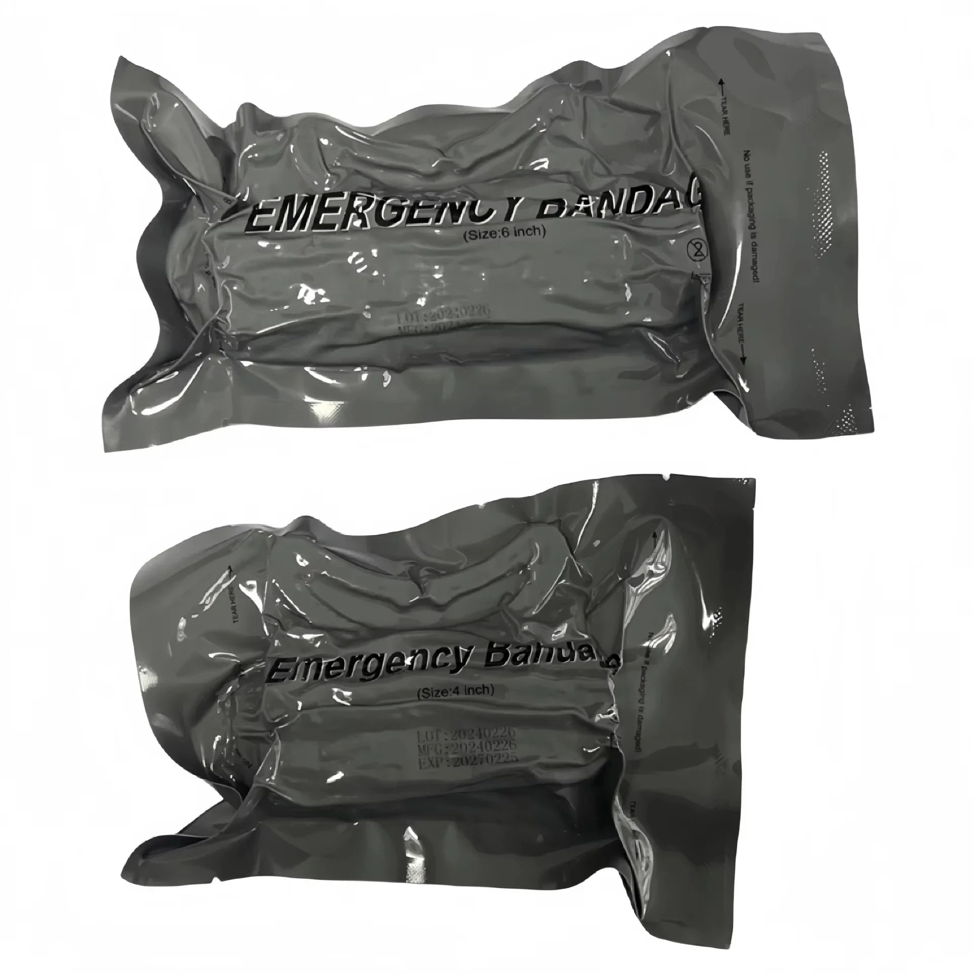 4inch/6inch Medical Trauma Kit Israeli Bandage Emergency First Aid for Outdoor Camping Hiking - Wound Care Security Protection