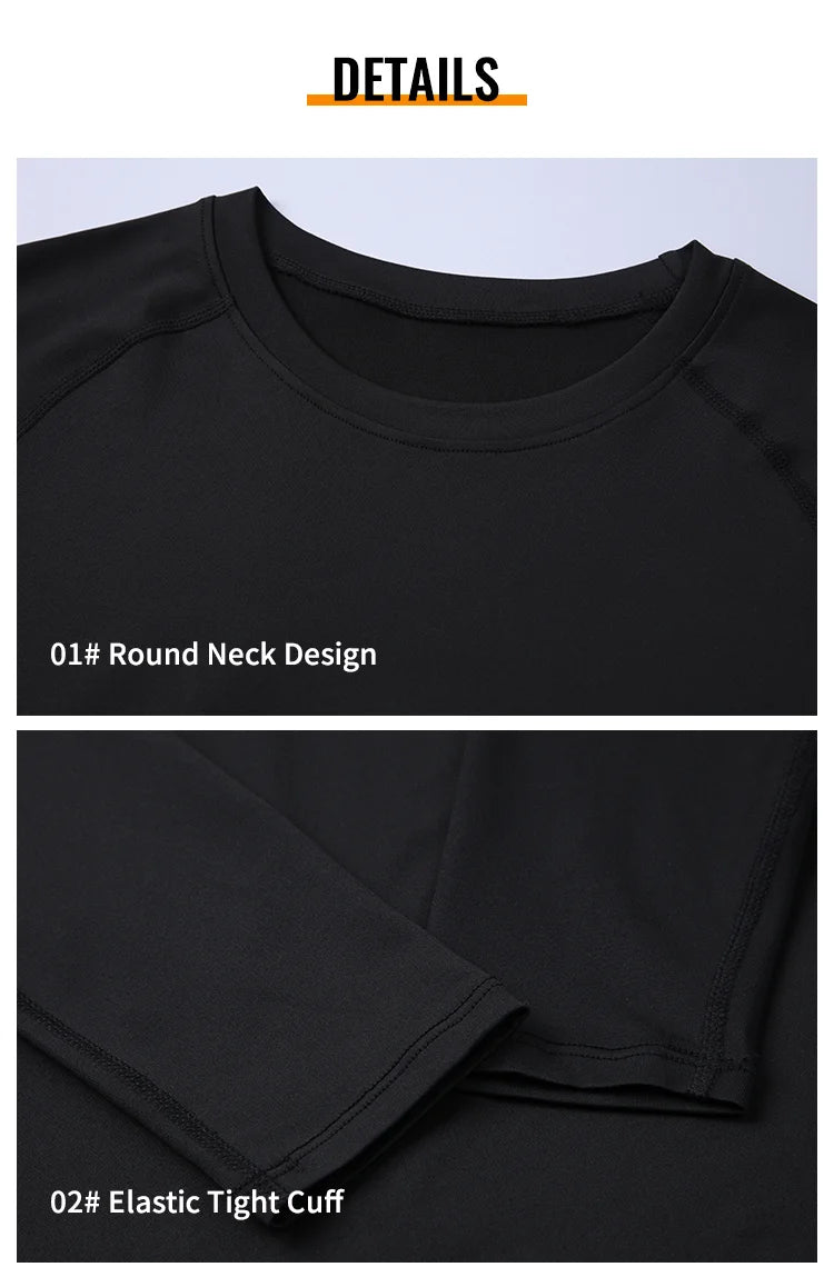 Compression Running Top Men Long Sleeve Shirt For Male Gym Clothing Quick Dry Sportswear Fitness Tee Training Workout Muscle Top