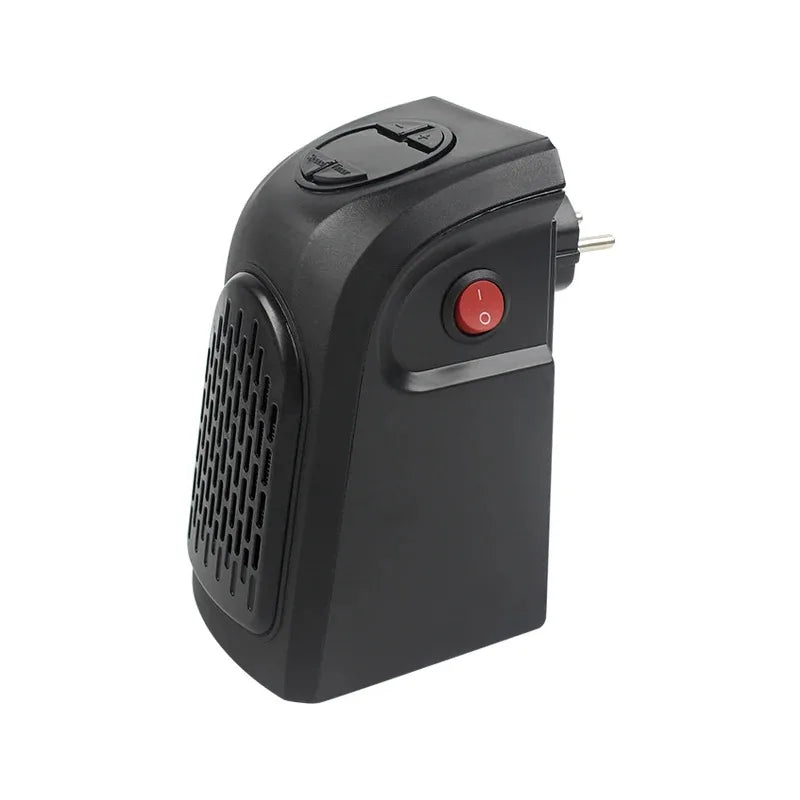 Portable Electric Heater for Rooms, Plug-In Wall Mini Radiator Fan Warmer, Compact Home Heating Appliance