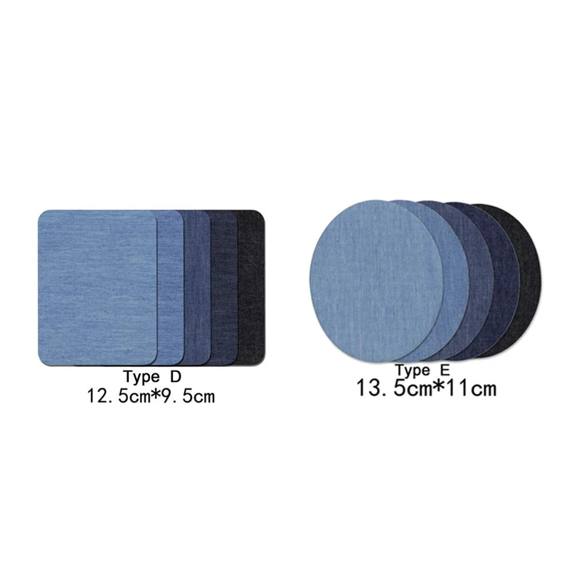 Denim Patches DIY Iron On Denim Elbow Patches Repair Pants For Jean Clothing Pants Badges Apparel Sewing Fabric NEW
