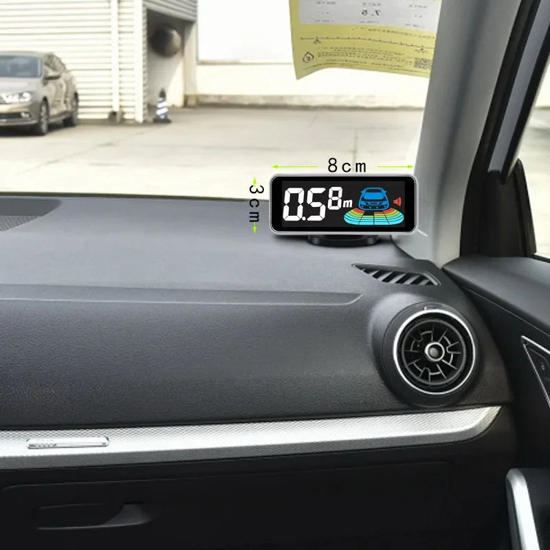 8 Parktronic Parking Sensors Kit Reversing Front and Rear Car Backup Radar Detector Backing Assistance Sound Aler AID