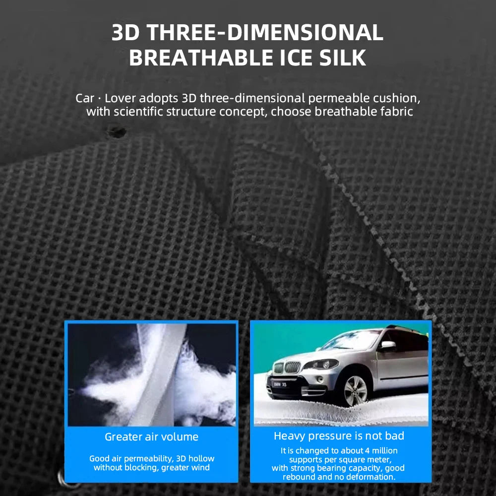 Universal Car Summer Cool Air Seat Cushion 12V/24V USB Charging Breathable Car Seat Cover With Fan Multi-color 3-SpeedAdjustment