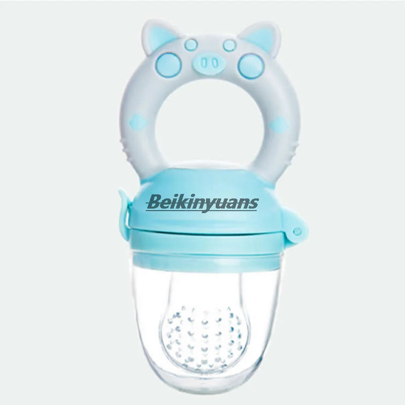 Baby Pacifier fruits and vegetables bite bag newborn baby pig le molar stick to eat fruit consisting silicone tooth gum pacifier