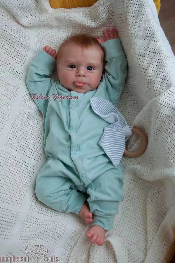 [With Boy Belly ] 20.5inch Reborn Baby Blank Kit Sebby By Cassie Brace Soft Touch without COA