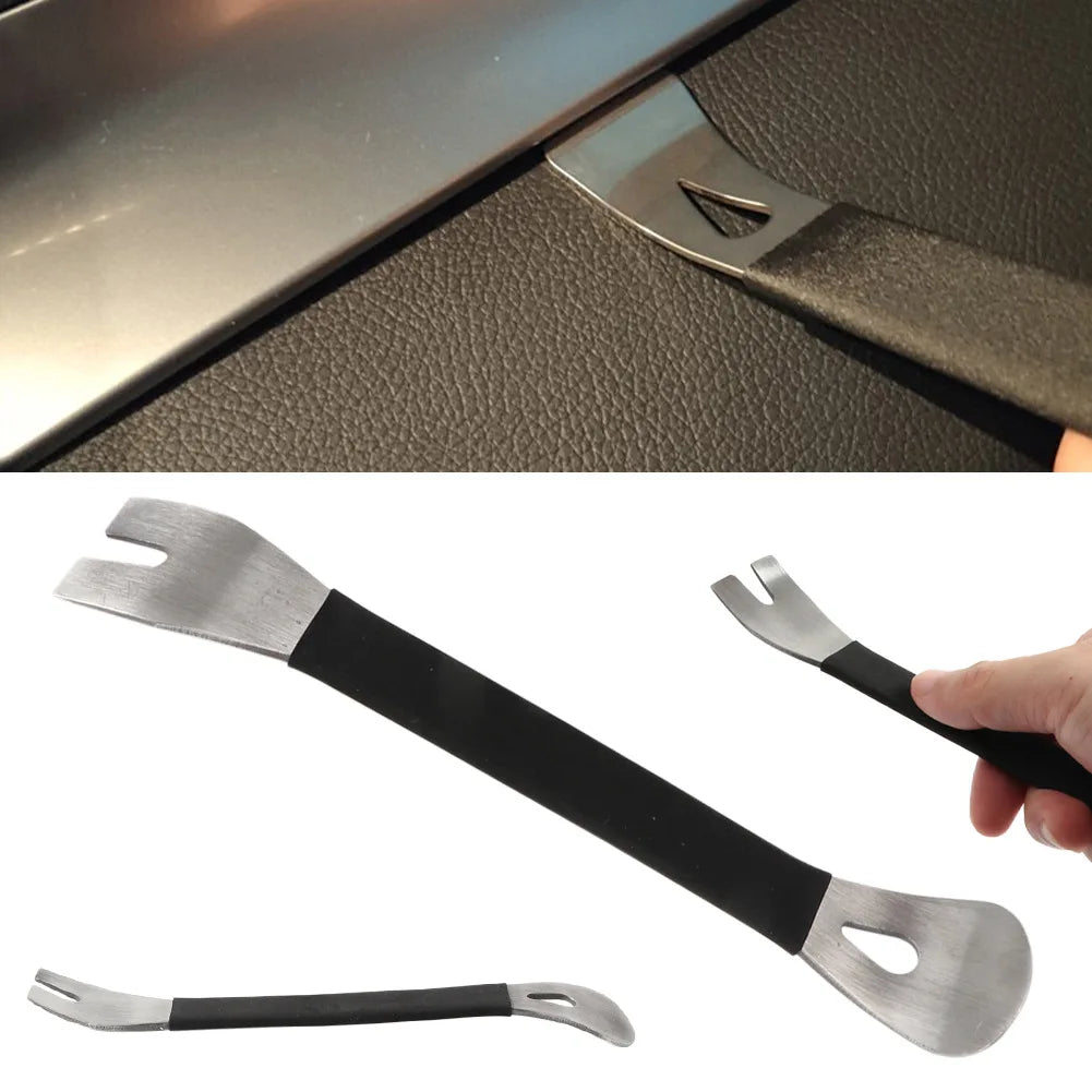 Car Trim Removal Tool Stainless Steel Durable Two-end Trim Removal Level Pry Tools Door Panel Audio Terminal Fastener driver