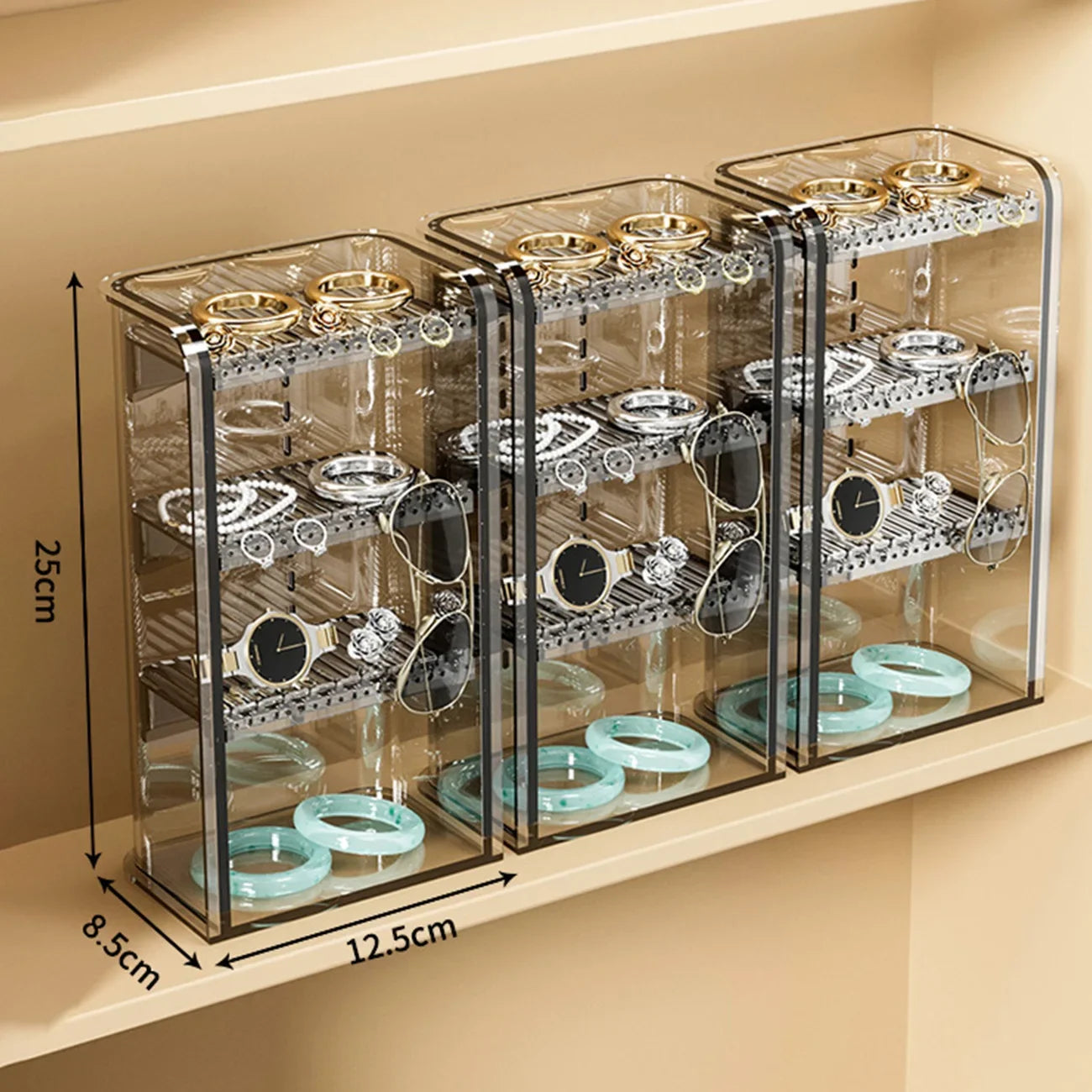 Makeup Organizer Cosmetic Lipstick Jewelry Display Cases Stackable Storage Box Brush Holder Bathroom storage organization