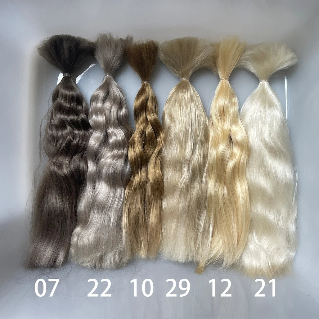 witdiy/23-26cm/mohair doll hair/organic hair/mohair hair bundles/Schengen hair/reborn doll wig/Blythe hair/mohair wig