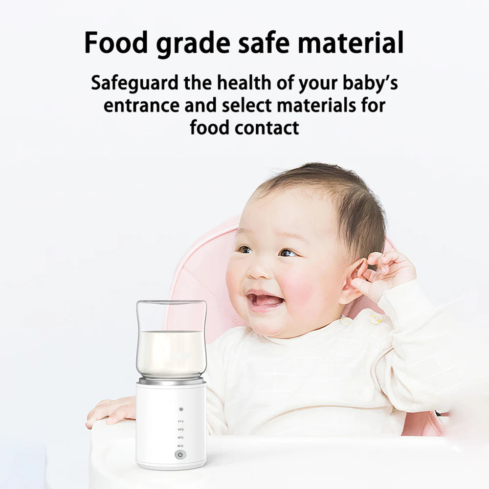 N1 Baby Bottle Warmer All-In-One USB Rechargeable Heater Portable Wireless Milk Heater with Sterilizer with 2 Adapters