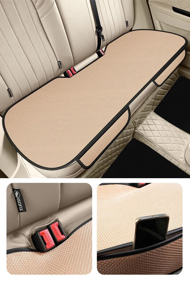 Breathable Ice Silk Car Seat Cushion Non-slip and Wear-resistant  Car Seat Cover, Square / Long / 3-Piece Set Available