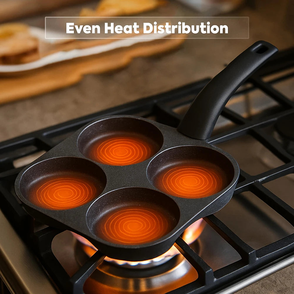 Nonstick Egg Frying Pan Egg 4-Cups Cooker Suitable for Gas Stove Induction Cooker
