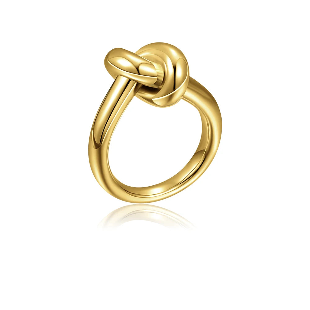 Colored Zircon  Intersection Ring Classic  Design Style Stainless Steel Waterproof Anti Fading Geometry Lady Unique Jewelry Gift