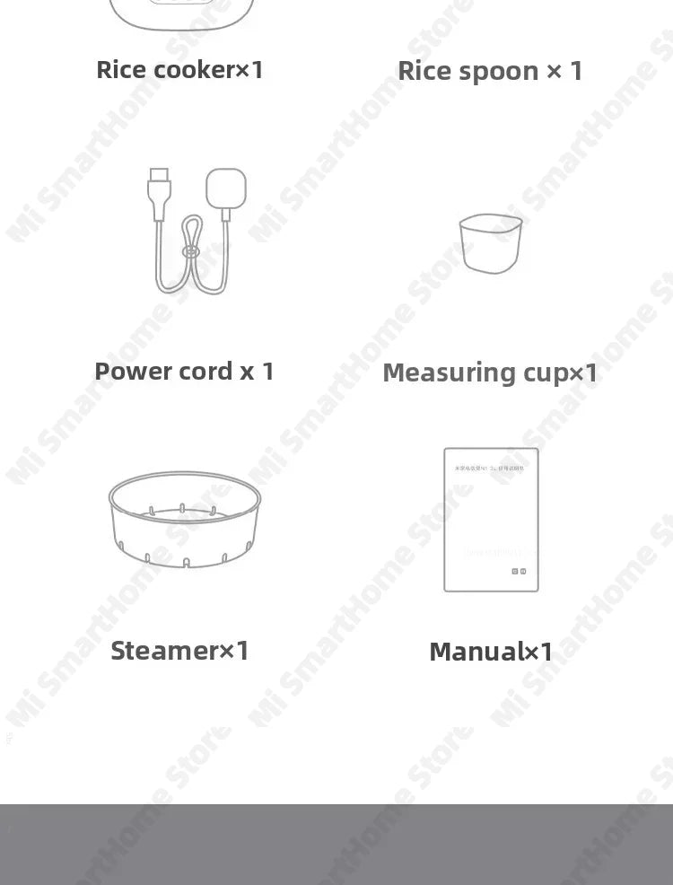 Xiaomi Mi Rice Cooker N1 3L Energy-saving Version 9 Stage Cooking Dual Engine Anti Overflow 6-Layer Composite Liner MFB13A0