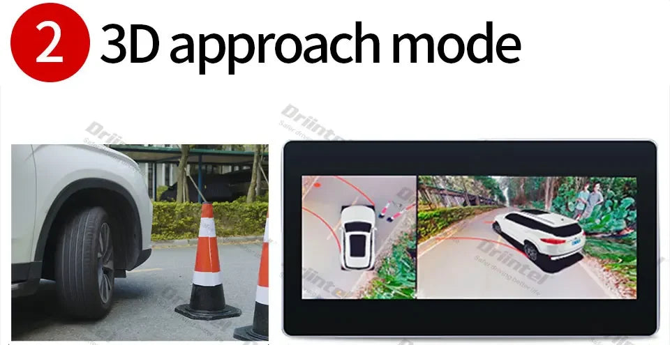 4 Way Dash Camera with Night Vision, 360°Surround View Parking Monitor, 1080P HD All Around View Driving Recorder ，Car DVR Syste