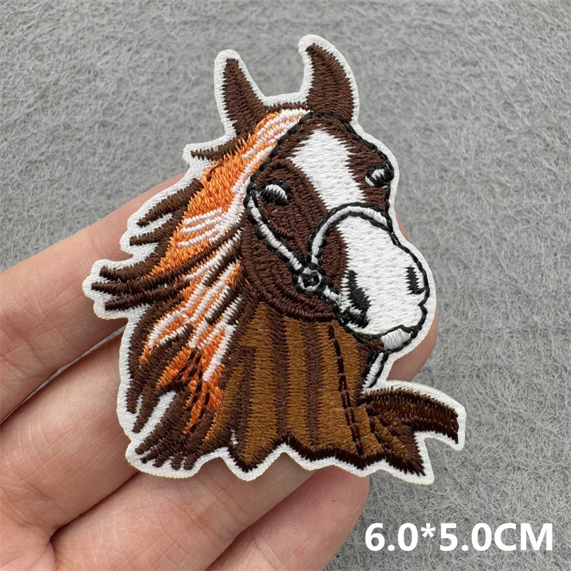 Western Cowboy Embroidered Patches DIY Boots Horse Patch For Clothing Iron On Patches Jackets Backpack Hats Sew Badges Patches