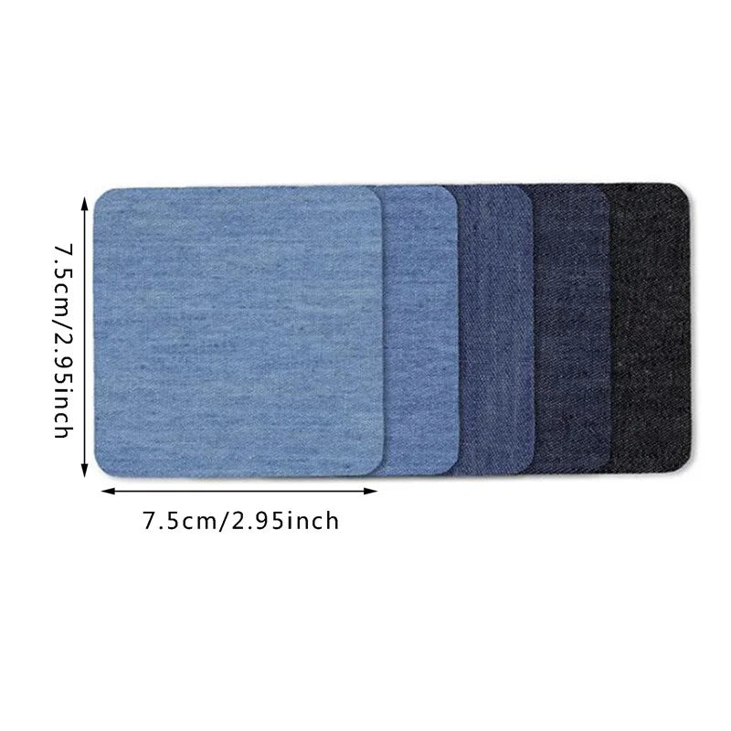 Denim Patches DIY Iron On Denim Elbow Patches Repair Pants For Jean Clothing Pants Badges Apparel Sewing Fabric NEW