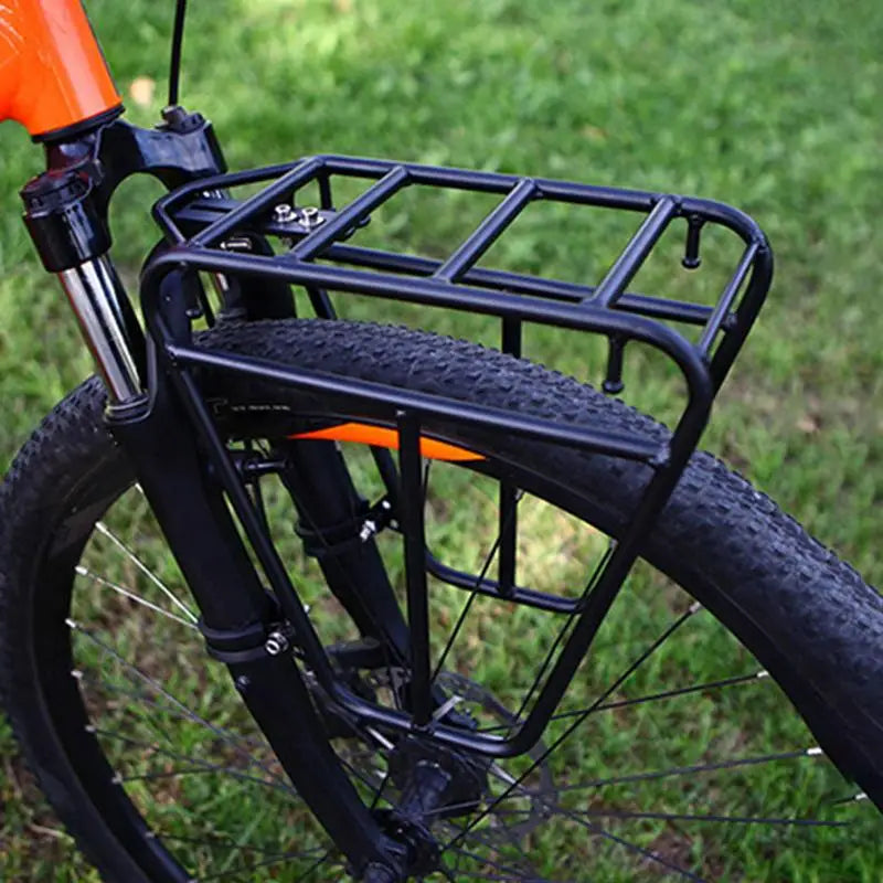 1pcs Bicycle Cycle Front Rack Heavy Duty Steel Cycling Front Bracket Luggage Shelf Cargo Rack Mountain Bike Front Rack