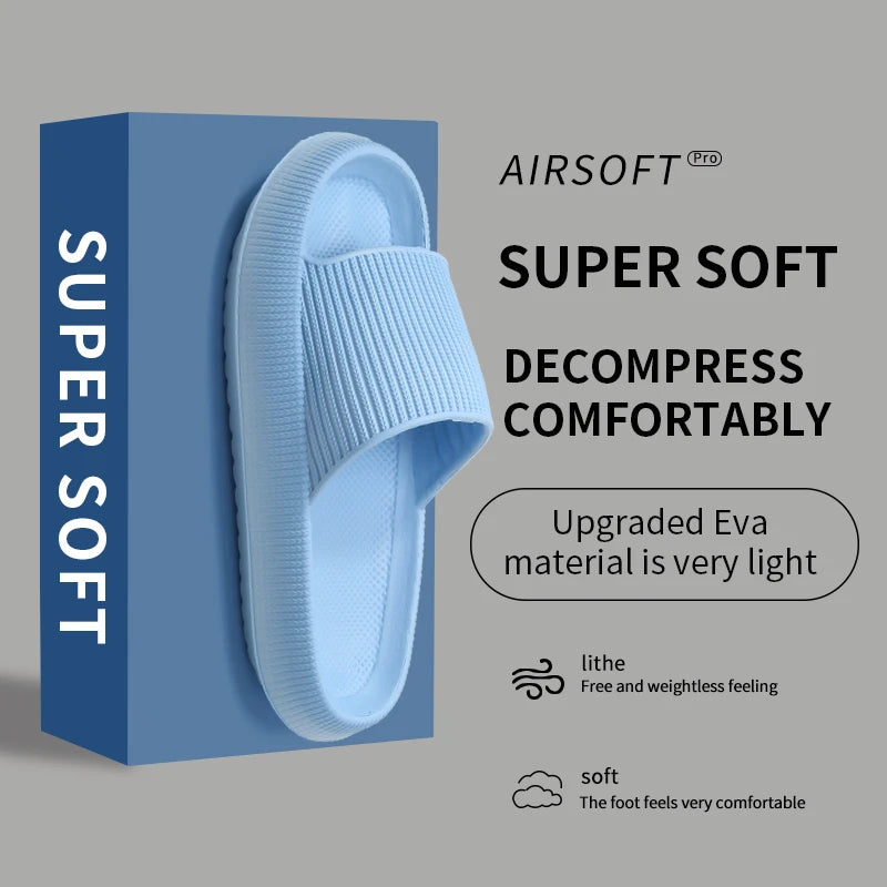 Slippers EVA Sandals Slippers Simple Men Women Wear Thick-Soled Non-Slip Summer Quarters Bathroom Shower  Indoor Home Casual