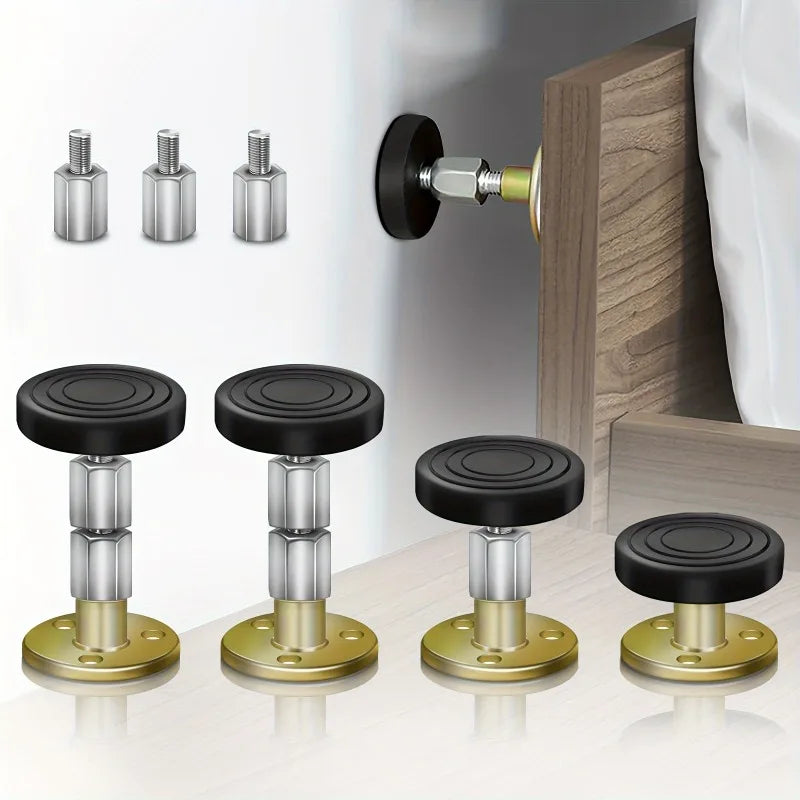 Keep Your Bed Frame Quiet and Secure with Adjustable Headboard Stoppers (30-105mm)