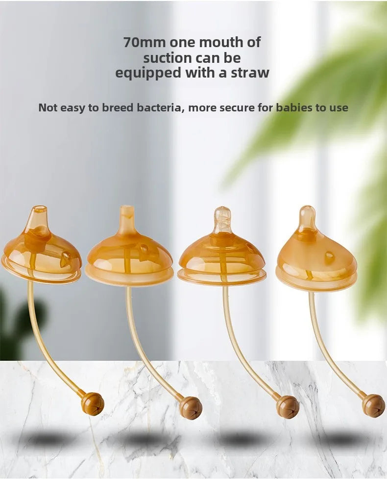 1 Pc 7cm Wide Big Mouth Nipple Pacifier 100% Bpa Free Spoon Straw Nipple Head Gravity Ball Replacement Head For Baby Milk Bottle