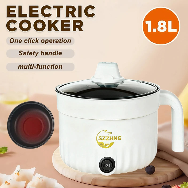 Non Stick Hot Pot Multil Lutuan Ng Kanin 1.8L Cheap Rice Cooker Electric Heating Pot Mini Rice Cooker With Steamer Small