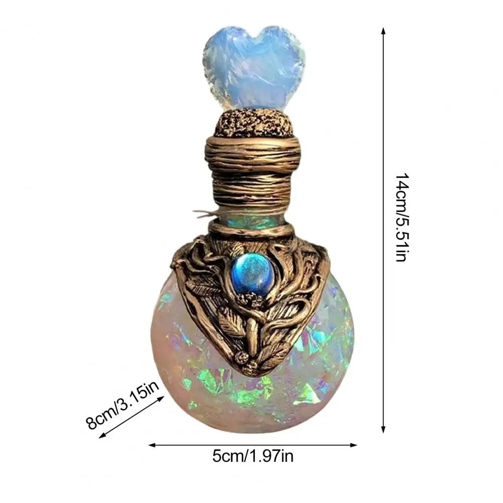 Magic Potion Bottle Mermaid Inspired Mermaid Perfume Bottle Vintage Resin Quartz Wishing Bottle Handmade Gift for Her G