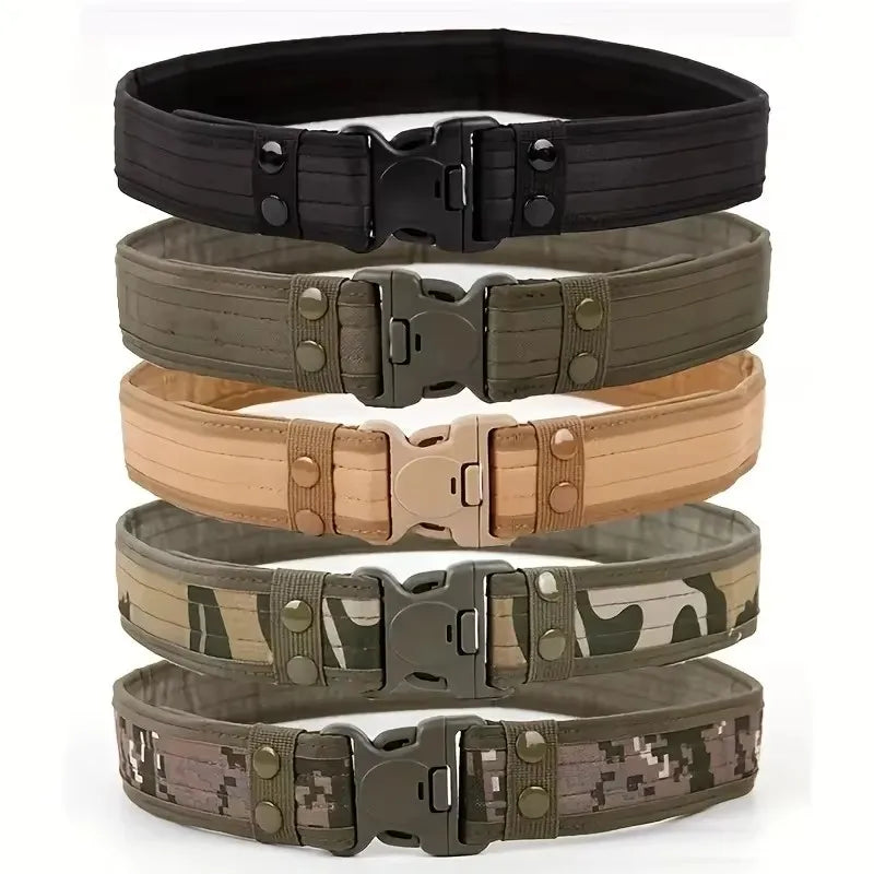 1pc Men's Belt Outdoor Tactical Belt Oxford Cloth Belt Mountaineering Belt Nylon Wide Waist Belt Work Belt Neutral Belts 2024New