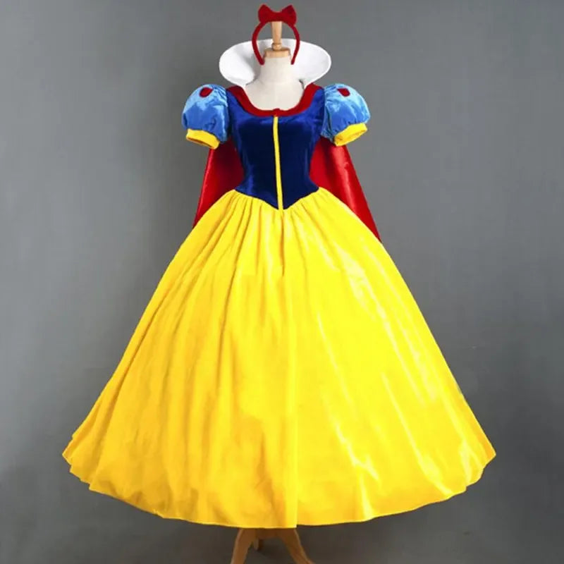 Cartoon Princess Snow White Halloween Party Costume Adult Cosplay Plus Size Dress Princess Dress Women Adult Clothing