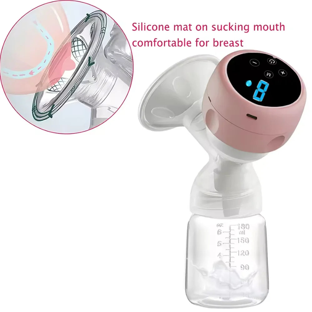 Breast Pump Intelligent Electric Breast Pump High Suction Painless Silent Milk Extractor for Moms Milk Postpartum Breastfeeding