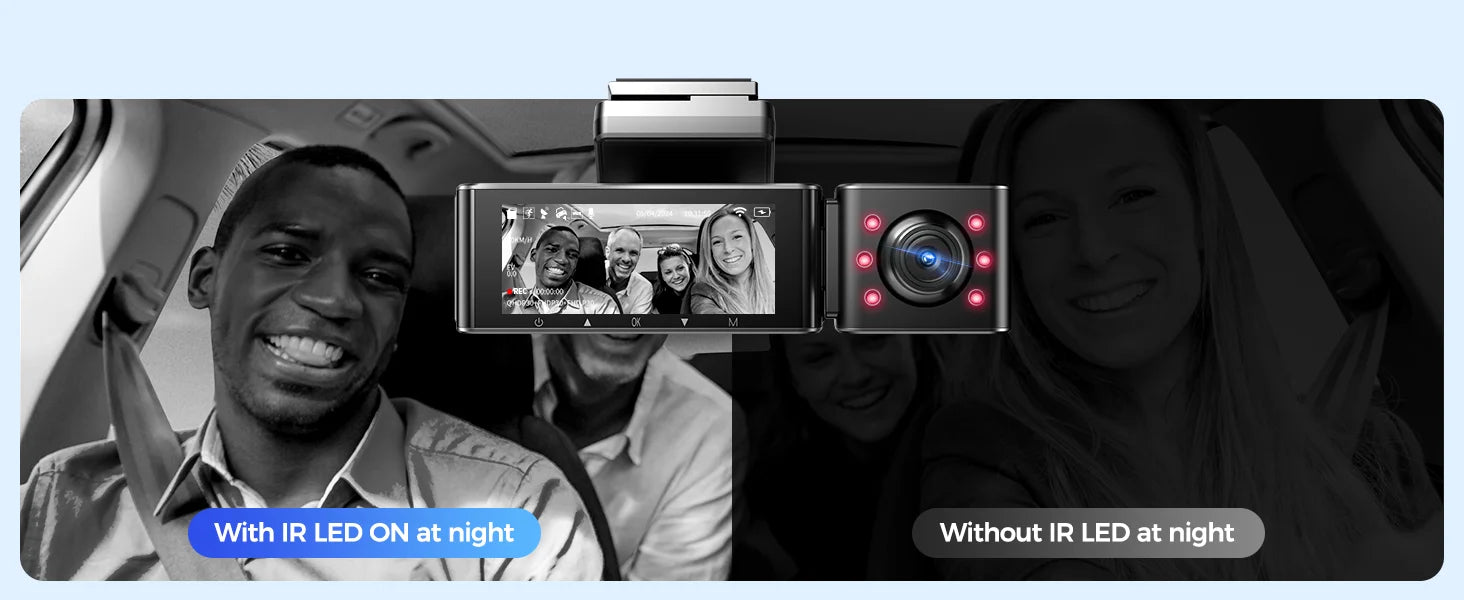 Upgrade AZDOME M550 Pro Dash Cam 4K Front Dashcam Auto 5.8Ghz Wi-Fi GPS G-sensor Car DVR 6 IR Night Vision Parking Monitor