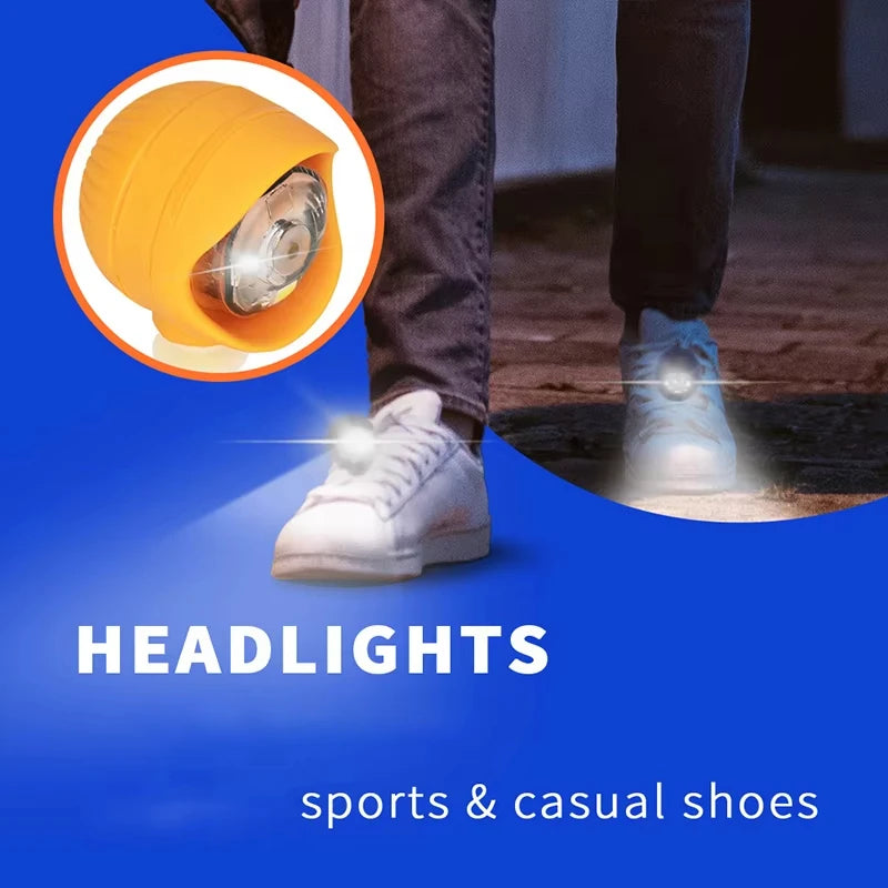 2pcs Shoe Lights, Waterproof Shoe Charms Accessories for Crocs, 3 Light Modes for Camping Dog Walking, for Adult Kid Gift