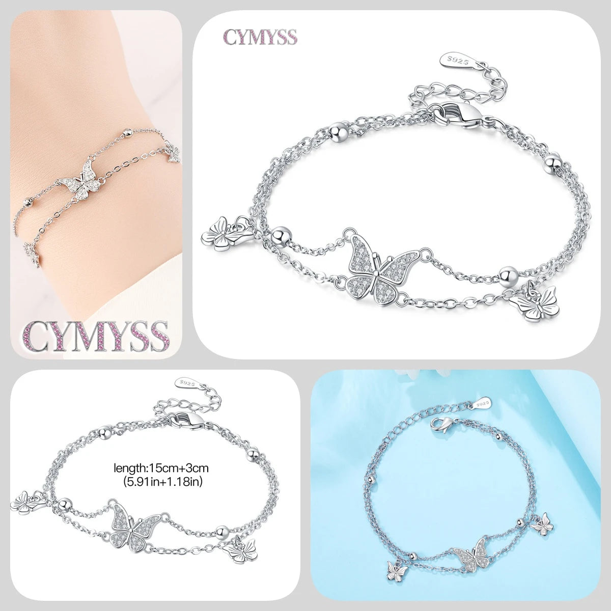 Original 925 Sterling Silver Zirconia Tennis Chain Bracelet for Women Adjustable Gold Color Hot Sale Ideal Birthday Party Gifts
