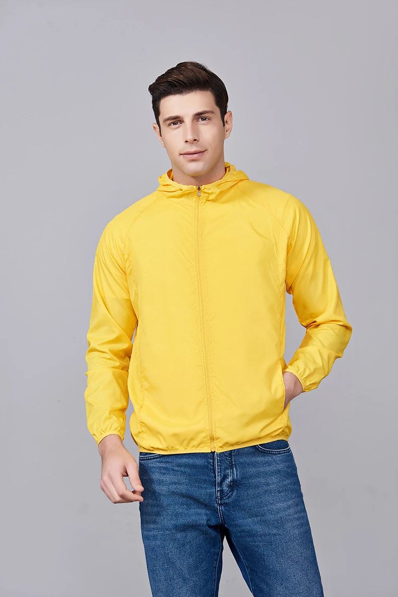 JNLN Unisex Hiking Jacket Men Women Waterproof Quick Dry Camping Windbreaker Outdoor Trekking Fishing Rain Coat Anti UV Clothes