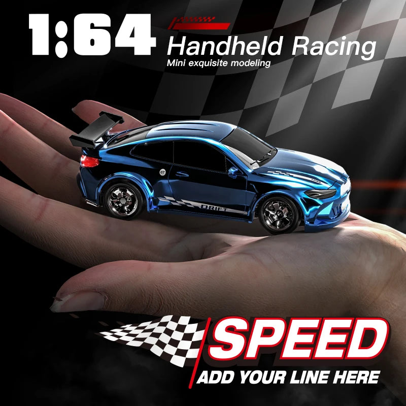 KF20 1/64 High Speed Drift RC Car 2.4G 4WD Remote Control Desktop Mini GTR Racing Model Cars for Boys Kids Toy Gift