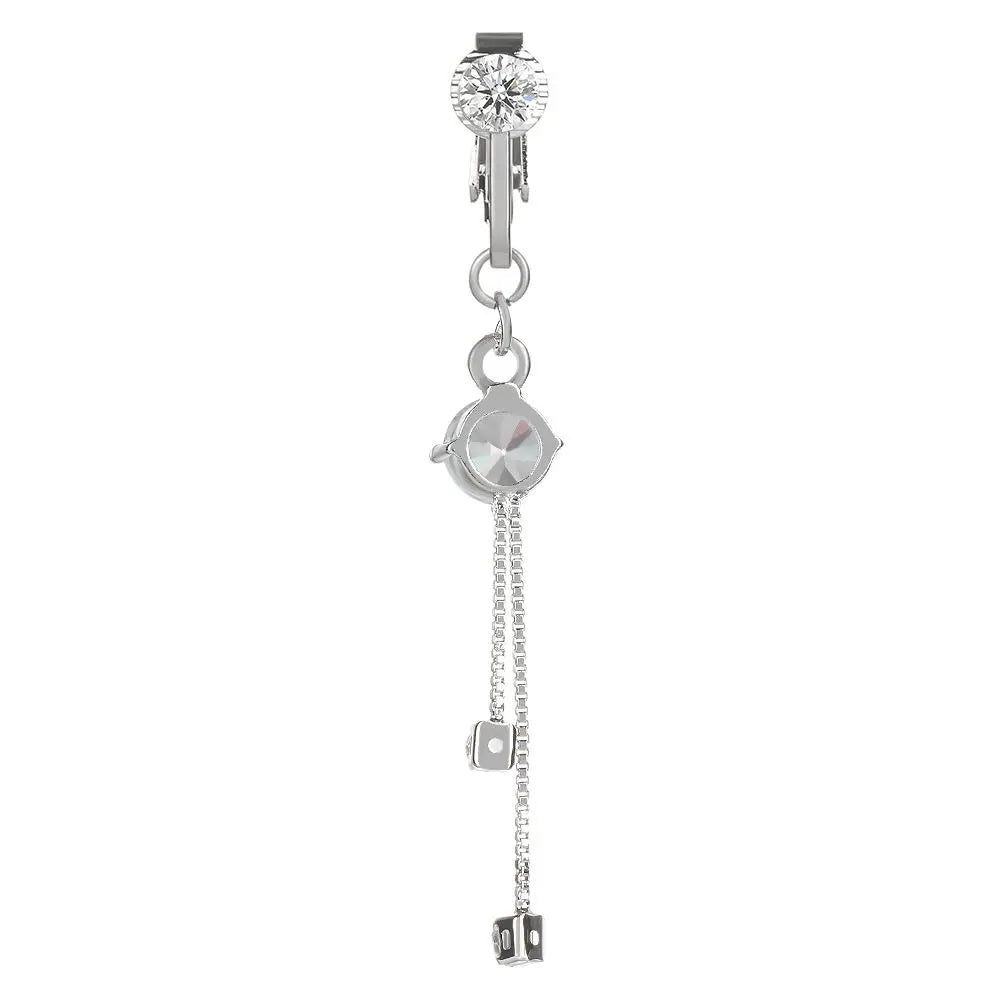 Faux Fake Belly Butterfly Fake Belly Piercing Heart Clip On Umbilical Navel Fake Pircing Moon Star Leaves Cartilage Earring Clip