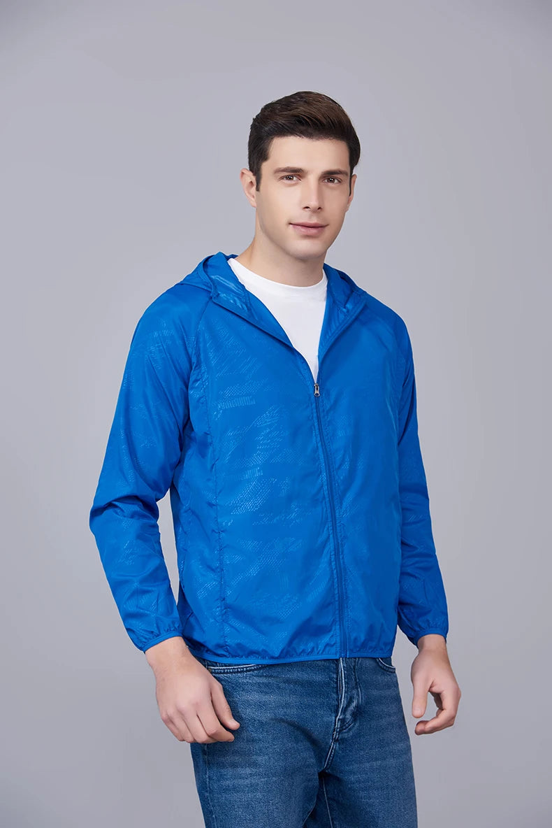 JNLN Unisex Hiking Jacket Men Women Waterproof Quick Dry Camping Windbreaker Outdoor Trekking Fishing Rain Coat Anti UV Clothes