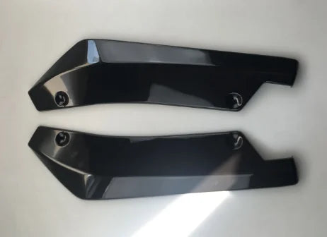 2pcs Universal Car Rear Bumper Lip Diffuser Splitter Spoiler Scratch Protector Black Carbon Fiber Rear Lip Wrap Angle Splitters