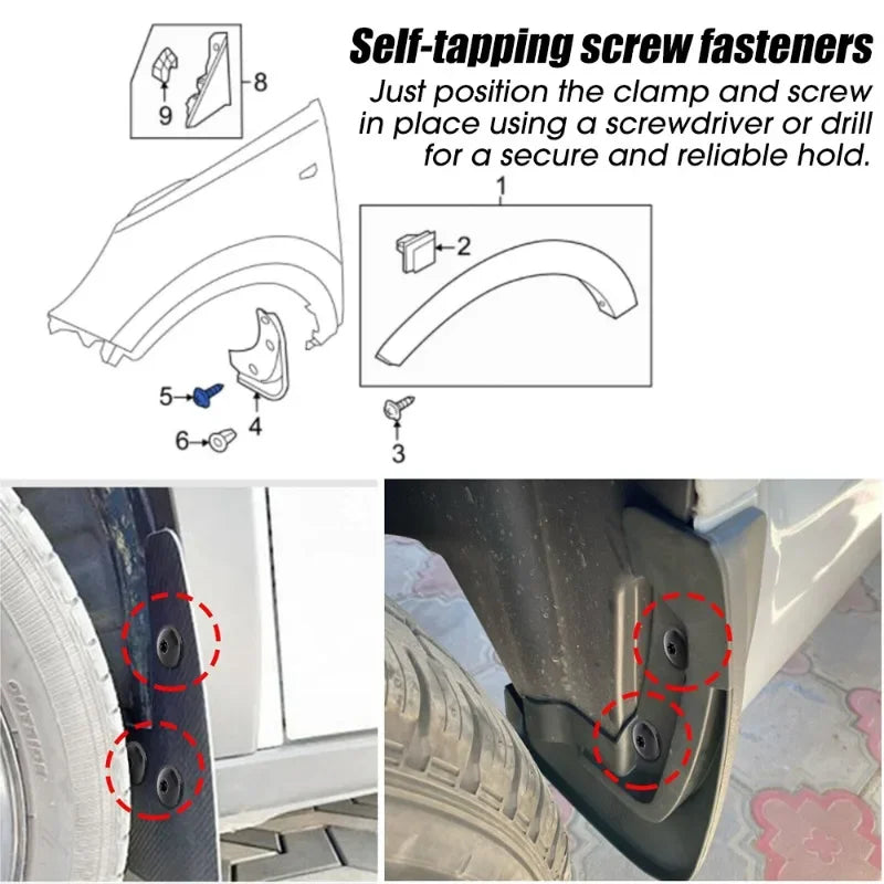 Wall Panel Fixed Screws Self Tapping Car Engine Clamps Torx Bolt Bumper Arch Mud Flaps Splash Guards Undertray Trim