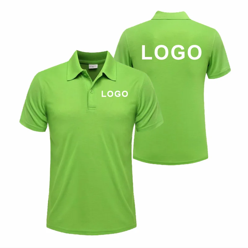 Customized Logo Breathable Polo Shirt Casual Company Group Clothing Lapel Short Sleeve Polo Shirts Work Clothes Print Embroidery
