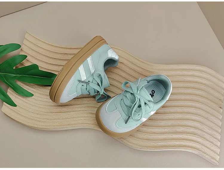 2025 New Spring Baby Shoes Leather Toddler Kids Sneakers Outdoor Boys Tennis Soft Sole Fashion Little Girls Sneakers EU 16-25
