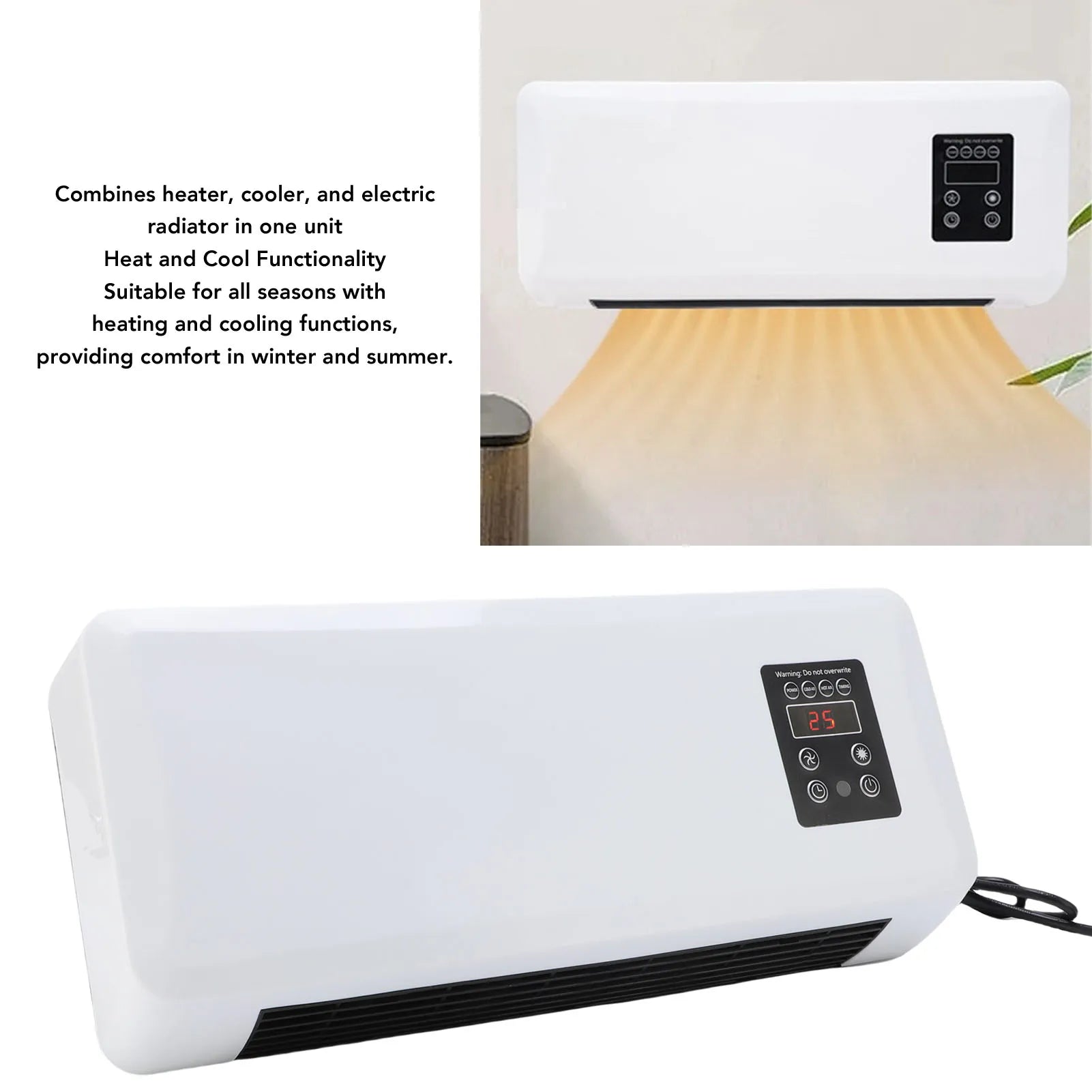 Wall-Mounted Air Conditioner With Cold/Heat Switching Easy To Operate Energy Efficient Suitable For Use In Home Bathrooms