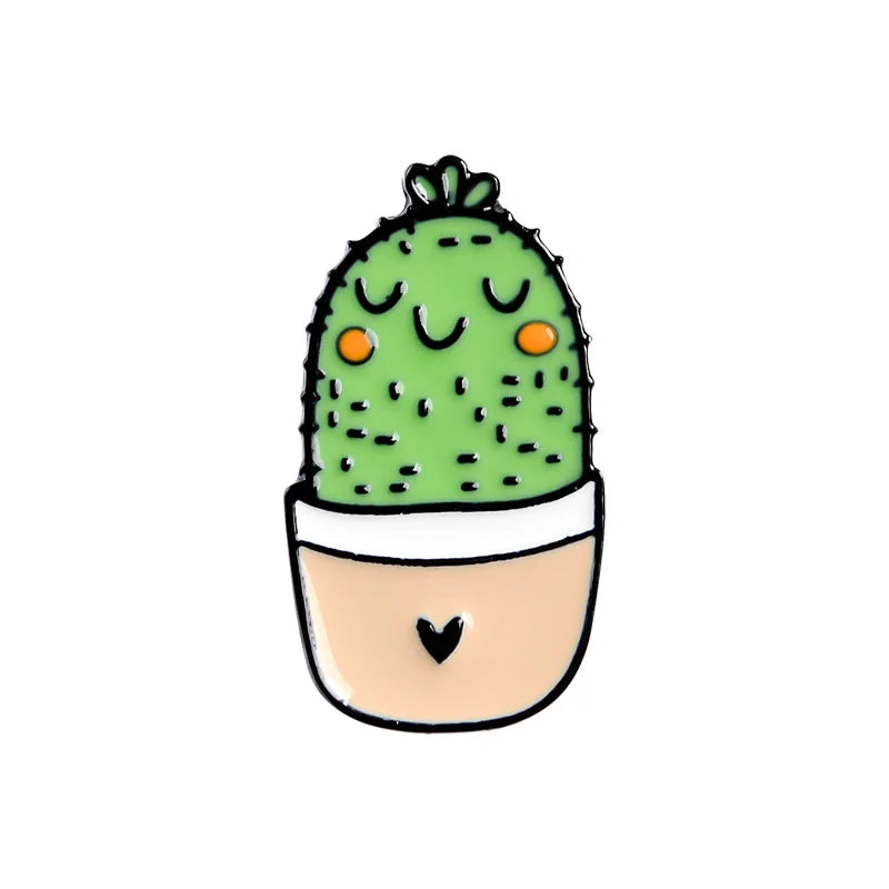 Cactus cactus balls succulent Enamel Pin Brooch Cartoon Women Men Denim Jackets Lapel Pins Backpack Badges Kids Fashion Jewelry