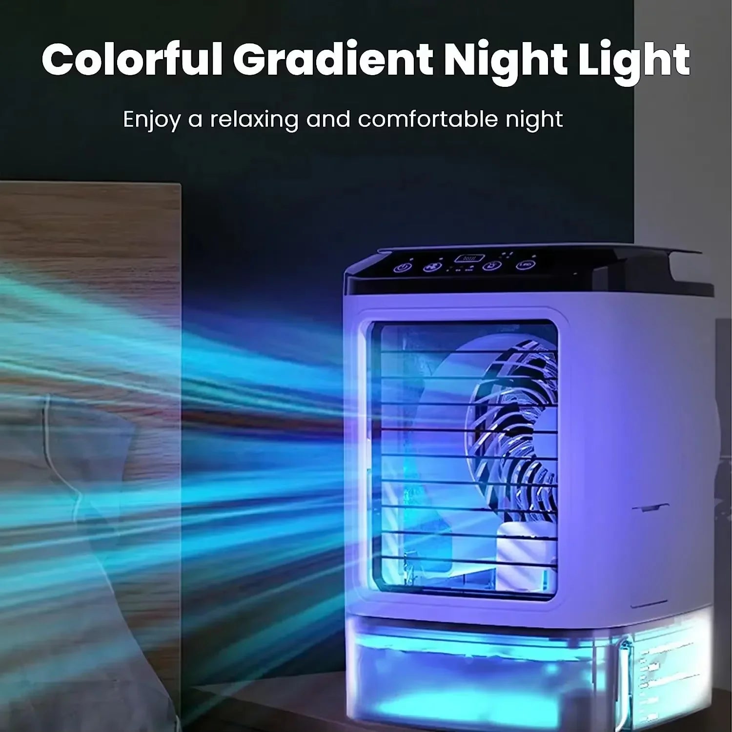 HOMEFISH Small Home-use Quiet Desktop Humidifier Cold Fan Spray Refrigeration Portable USB Electric Fan