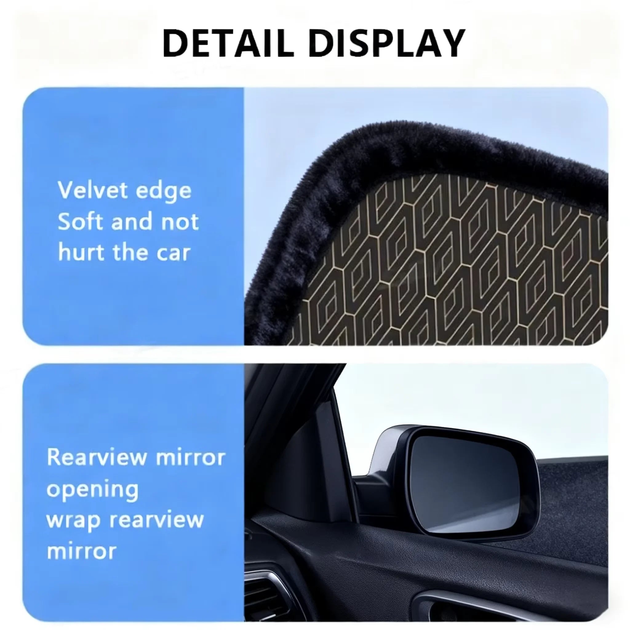 5-Layer Car Windshield Sun Shade Cover Foldable Thicken Front Window UV Refletive Sunshade Curtain Sun Protection Cover