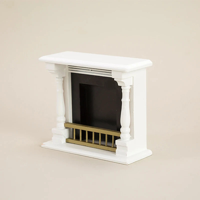 1/12 Dollhouse Miniature Fireplace Model Dollhouse Living Room Furniture Decoration Dolls House Accessories