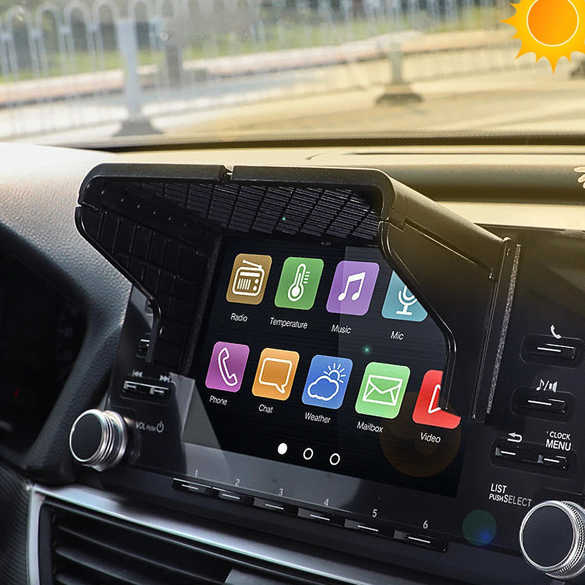 Universal Car GPS Anti-Glare Shield Screen Sun Visor 7-12 Inch Universal Navigation Display Sunshade Auto Interior Accessories
