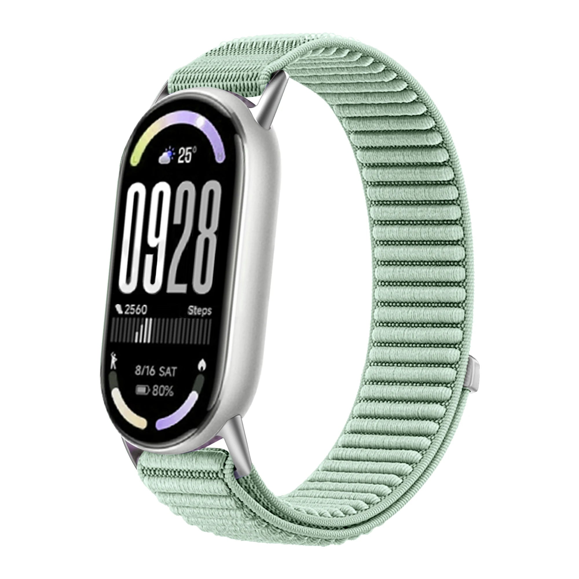 Original Nylon Loop Strap For Xiaomi Miband 10/9/8 Metal buckle Integration Bracelet Band For Miband 10 9 8 Breathable Wristband