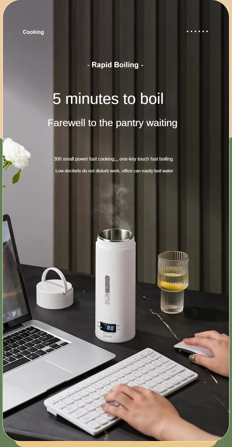 Travel Electric T Kettle Fast Boiling Water Portable baby Milk Warmer Kettle 304 Stainless Steel Thermo Kettles
